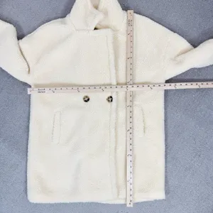 Pretty Little Thing Faux Sherpa Double Breasted Teddy Coat Cream 10 Borg‎ Lapel thumbnail 15