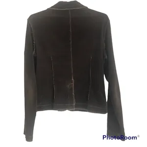 Y2K Union Bay Jeans Corduroy Stretch Raw Hem Seam Blazer C1 thumbnail 2