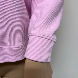 Fletch Pink Ribbed Crewneck 100% Cotton Slightly Cropped Long Sleeve Top size S thumbnail 5