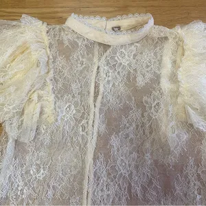 Free People Secret Admirer Floral Lace Coquette Victorian Ethereal T… thumbnail 6