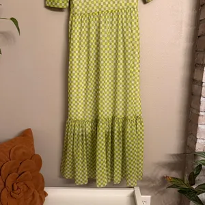BAUM UND PFERDGARTEN Jocelyn Checkered Maxi‎ Dress Green Size XS thumbnail 8