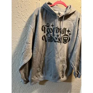 Gildan Football Vibes Hooded Sweatshirt Size XL thumbnail 4