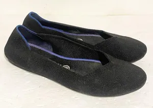 ROTHY'S Size 9.5 Black Classic Round Toe Knitted Ballet Flats thumbnail 3