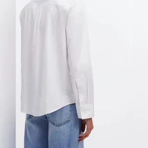 Madewell Relaxed Button Front Shirt Poplin Cotton White Small thumbnail 7