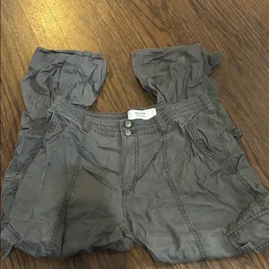 Hollister Gray Wide Leg Pants with Relaxed Fit thumbnail 2