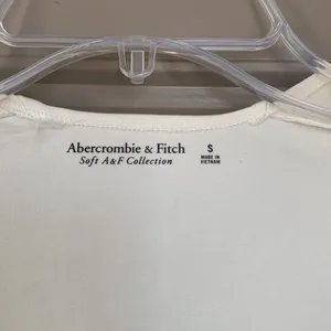 Abercrombie And Fitch Soft A&F Square Neck White Bodysuit Small thumbnail 2