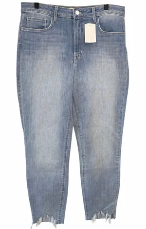 L'AGENCE Harlem‎ Frayed Skinny Jeans Tahoe Blue Size 32 2655BEK thumbnail 1
