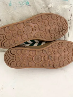 Adidas Originals Gazelle Bold Sneakers in Beige And Green thumbnail 8