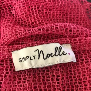Simply Noelle Beach Cover Up Sheer Mesh Embroidered Appliqué Hot Pink Sz M thumbnail 10