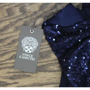 Vince Camuto Womens Crepe Trumpet Sequin-Cape Dress Gown VC2M3344 Navy Blue 2 thumbnail 3