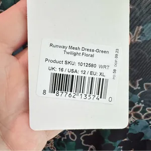 NWT Saint + Sofia Runway Mesh Dress in Green Twilight Floral Size US12‎ thumbnail 6