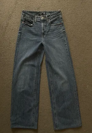 Old navy Classic High-Rise Straight wide Leg Jeans - Dark Blue thumbnail 1