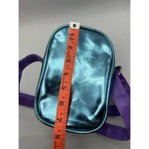 Disney Lilo & Stitch Mini Crossbody Bag Blue Iridescent Adjustable Small Purse thumbnail 3