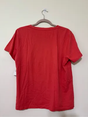NWT Lucky Brand Fender Red Embroidered Tee with White Flame Logo thumbnail 3