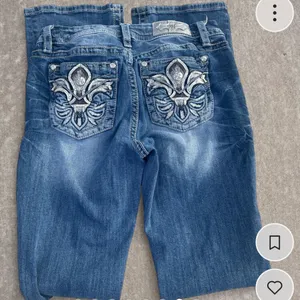 Miss Me Dark Blue Boot Cut Jeans with Silver Embellishments thumbnail 8