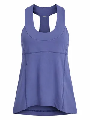 Lululemon Scoop Neck Blue Mesh Racerback Tank Built In Bra Women’s M thumbnail 2