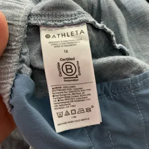 Athleta Cabo Linen Jogger‎ Pants Blue 531704-00 Womens Size 16 SP23 thumbnail 7