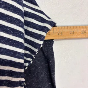 Umgee Tunic Top Womens‎ 1XL Navy Striped Raglan Kangaroo Pocket Casual Nautical thumbnail 4