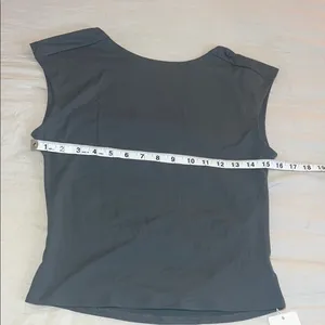 Grey Fitted Muscle Tee with High‎ Neck Gray Size L thumbnail 6