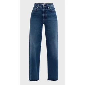 FRAME‎ Le Slim Palazzo Raw Fray Wide Leg Jeans Mermaid Size 25 thumbnail 5