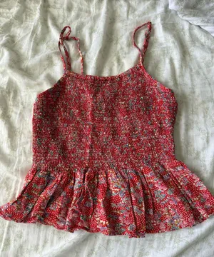 Angie Red Floral Tank Top thumbnail 1
