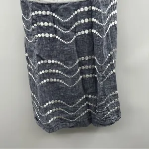 Boden Summer‎ Fun Denim Blue & White Embroidered Sleeveless Mini Dress Size 10 thumbnail 3