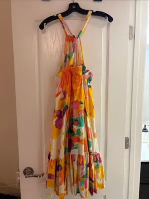 Daily Practice by Anthropologie Frida Floral BOHO Dress Size Med. MSRP $118 thumbnail 6
