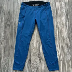 Arcteryx Sunara 7/8 Athletic Leggings Odyssea Blue Size Small Base Layer Hiking thumbnail 1