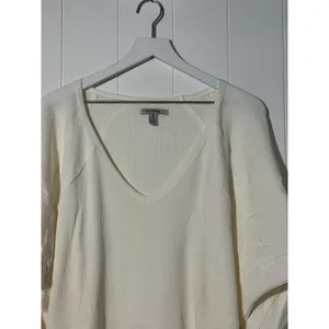 Free People Santa Clara Thermal Henley Womens Medium Alabaster NWT thumbnail 4