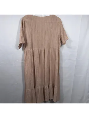 Women’s Blush Pink Textured Midi Dress Size XXL thumbnail 9