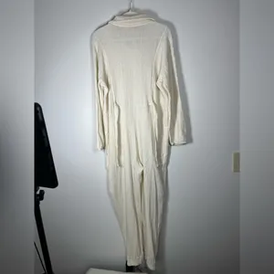 Free People Beach Calico One-Piece Button Front Jumpsuit Sz M thumbnail 9