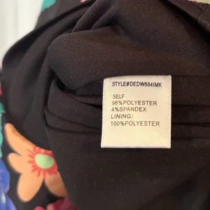 Dee Elly Black Floral Strapless Dress Size‎ Small thumbnail 8
