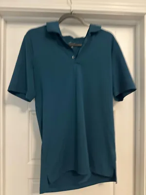 BCG golf blue striped polo thumbnail 1