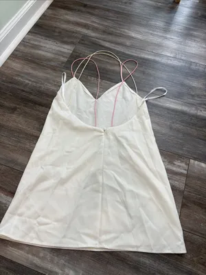 superdown Breanna Strappy Shift Dress in White XXS thumbnail 4