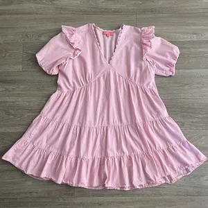 Simply Southern pink ruffle baby doll dress - large thumbnail 2