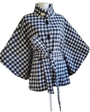 Juicy Couture poncho houndstooth thumbnail 1