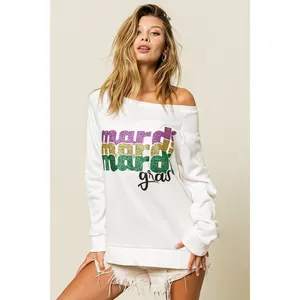 BiBi Mardi Gras Glitter Lettering Sweatshirt thumbnail 12