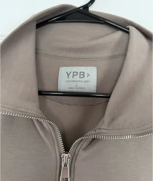 Abercrombie YPB Taupe Zip-Front Sweatshirt Jacket thumbnail 3