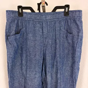 Old Navy high-waisted linen-blend cropped tapered pants thumbnail 4