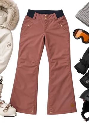 Ride Cappel Mauve Brown Snowboard Ski Pants Women Small Tall Ski Winter Gear EUC thumbnail 1