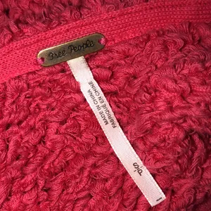 Free People small pink oversized knit sweater thumbnail 7