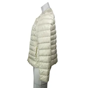 Uniqlo Off White Long Sleeves Ultra Light Down Compact Puffer Coat Jacket Size M thumbnail 2