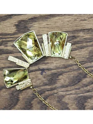 NWT Erica Lyons Collar Panel Pendant Inlay Necklace Gold / Brown Multi 16.5" thumbnail 3
