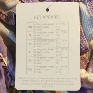 Lavender nwt size small Floral Ruffle pet dog cat dress apparel costume thumbnail 3