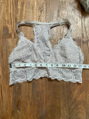 Aerie Floral Print Lace Racerback Bralette Large thumbnail 4