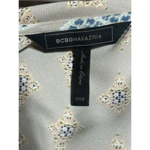 BCBG MaxAzria Kyndal XXS High-Low Maxi Dress Tapestry Long Sleeve Designer Boho thumbnail 13