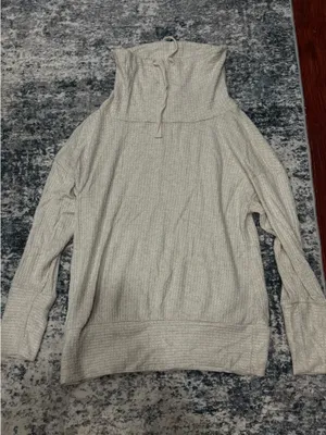 Time & Tru Oversized Mock Neck Sweater thumbnail 1