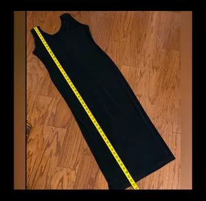 black sleeveless ribbed Straight dress - Size Medium thumbnail 7
