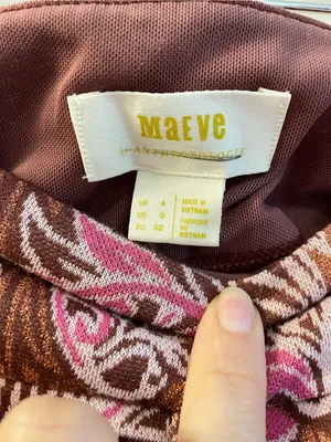 Maeve Anthropologie Maria Pink Paisley Metallic Jacquard Flare Pants Size 0 thumbnail 7