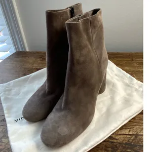 VINCE Highbury Booties in Pewter Gray Suede‎ size 7.5 thumbnail 4
